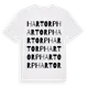 White t-shirt med Hartorp ordlek t-shirt