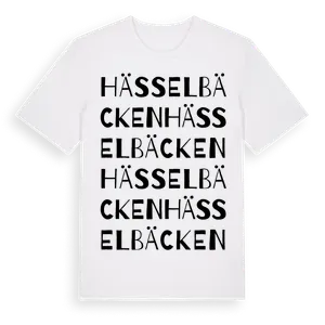 Hässelbäcken ordlek t-shirt – ekologisk bomull t-shirt från Pinshirt