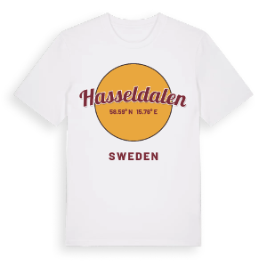 Hasseldalen cirkel t-shirt – ekologisk bomull t-shirt från Pinshirt