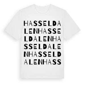 Hasseldalen ordlek t-shirt – ekologisk bomull t-shirt från Pinshirt