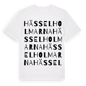 Hässelholmarna ordlek t-shirt – ekologisk bomull t-shirt från Pinshirt