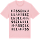 Pink Cotton t-shirt med Hässelkulla ordlek t-shirt