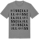 Mid Heather Gray t-shirt med Hässelkulla ordlek t-shirt