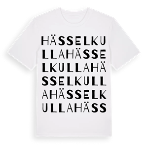 Hässelkulla ordlek t-shirt – ekologisk bomull t-shirt från Pinshirt