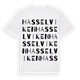 White t-shirt med Hasselviken ordlek t-shirt