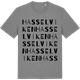 Mid Heather Gray t-shirt med Hasselviken ordlek t-shirt