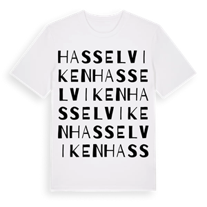 Hasselviken ordlek t-shirt – ekologisk bomull t-shirt från Pinshirt