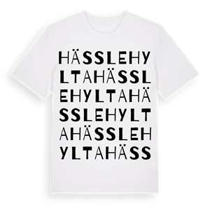Hässlehylta ordlek t-shirt – ekologisk bomull t-shirt från Pinshirt