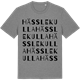 Mid Heather Gray t-shirt med Hässlekulla ordlek t-shirt