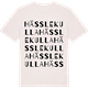 Vintage White t-shirt med Hässlekulla ordlek t-shirt