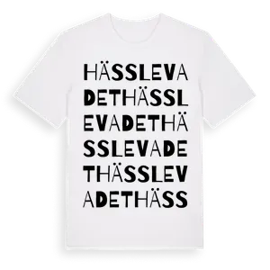 Hässlevadet ordlek t-shirt – ekologisk bomull t-shirt från Pinshirt