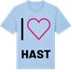 Blue Soul t-shirt med Jag älskar Hast t-shirt stort tryck