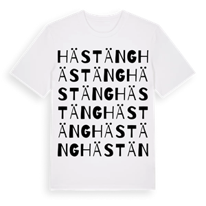 Hästäng ordlek t-shirt – ekologisk bomull t-shirt från Pinshirt