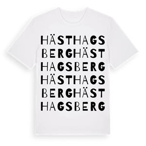 Hästhagsberg ordlek t-shirt – ekologisk bomull t-shirt från Pinshirt