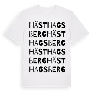 Hästhagsberg ordlek t-shirt – ekologisk bomull t-shirt från Pinshirt