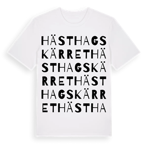 Hästhagskärret ordlek t-shirt – ekologisk bomull t-shirt från Pinshirt