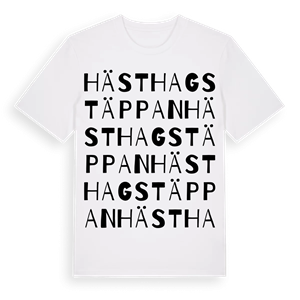 Hästhagstäppan ordlek t-shirt – ekologisk bomull t-shirt från Pinshirt