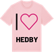 Pink Cotton t-shirt med Jag älskar Hedby t-shirt stort tryck