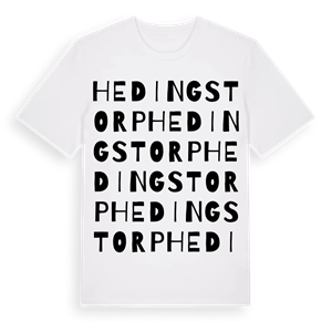 Hedingstorp ordlek t-shirt – ekologisk bomull t-shirt från Pinshirt