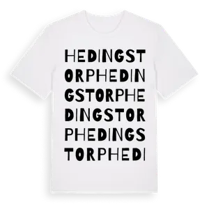Hedingstorp ordlek t-shirt – ekologisk bomull t-shirt från Pinshirt