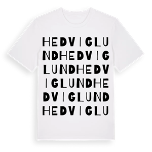 Hedviglund ordlek t-shirt – ekologisk bomull t-shirt från Pinshirt