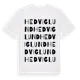 White t-shirt med Hedviglund ordlek t-shirt