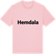 Pink Cotton t-shirt med Hemdala fetstil t-shirt