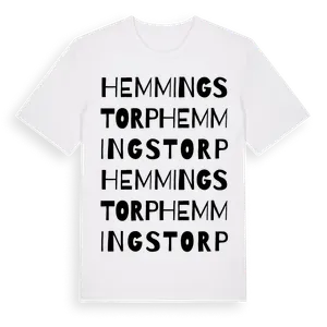 Hemmingstorp ordlek t-shirt – ekologisk bomull t-shirt från Pinshirt