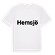 White t-shirt med Hemsjö fetstil t-shirt
