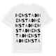 White t-shirt med Hemstad ordlek t-shirt