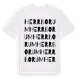 White t-shirt med Herrborum ordlek t-shirt