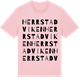 Pink Cotton t-shirt med Herrstadviken ordlek t-shirt