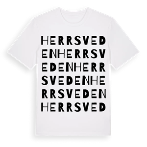 Herrsveden ordlek t-shirt – ekologisk bomull t-shirt från Pinshirt
