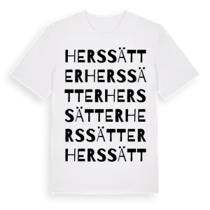 Herssätter ordlek t-shirt – ekologisk bomull t-shirt från Pinshirt