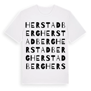Herstadberg ordlek t-shirt – ekologisk bomull t-shirt från Pinshirt