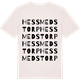 Vintage White t-shirt med Hessmedstorp ordlek t-shirt