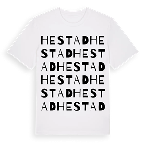 Hestad ordlek t-shirt – ekologisk bomull t-shirt från Pinshirt