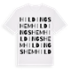 White t-shirt med Hildingshem ordlek t-shirt
