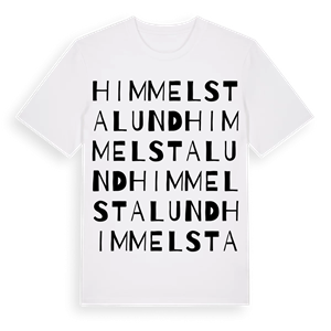 Himmelstalund ordlek t-shirt – ekologisk bomull t-shirt från Pinshirt
