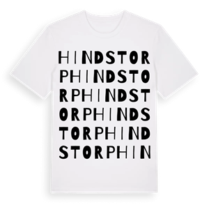 Hindstorp ordlek t-shirt – ekologisk bomull t-shirt från Pinshirt