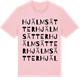Pink Cotton t-shirt med Hjälmsätter ordlek t-shirt