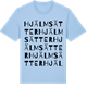 Blue Soul t-shirt med Hjälmsätter ordlek t-shirt