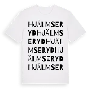 Hjälmseryd ordlek t-shirt – ekologisk bomull t-shirt från Pinshirt