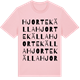 Pink Cotton t-shirt med Hjortekälla ordlek t-shirt