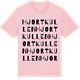Pink Cotton t-shirt med Hjortkullen ordlek t-shirt