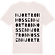 Vintage White t-shirt med Hjortronmossen ordlek t-shirt