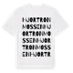 White t-shirt med Hjortronmossen ordlek t-shirt