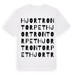 Hjortrontorpet ordlek t-shirt – ekologisk bomull t-shirt från Pinshirt