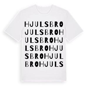 Hjulsbro ordlek t-shirt – ekologisk bomull t-shirt från Pinshirt