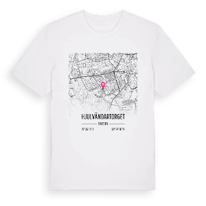Hjulvändartorget karta t-shirt – ekologisk bomull t-shirt från PinShirt